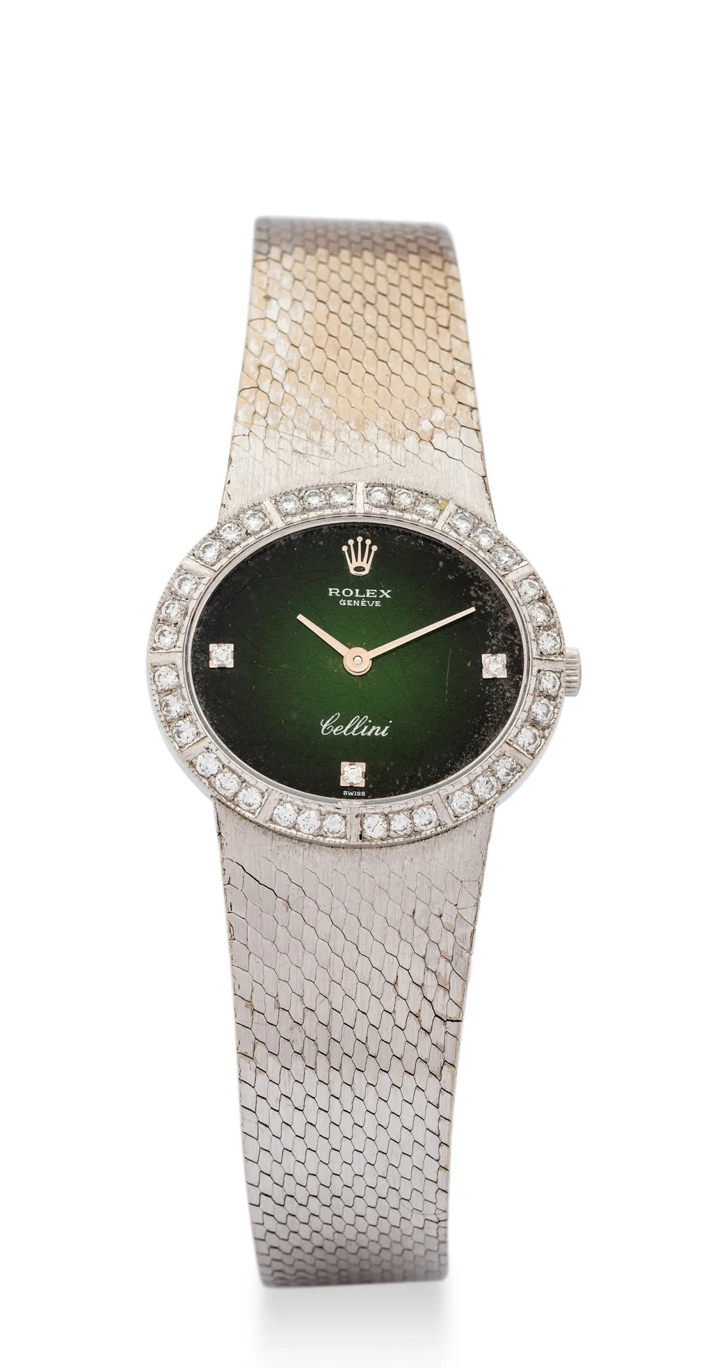 Rolex Cellini 4081 25mm White gold Green