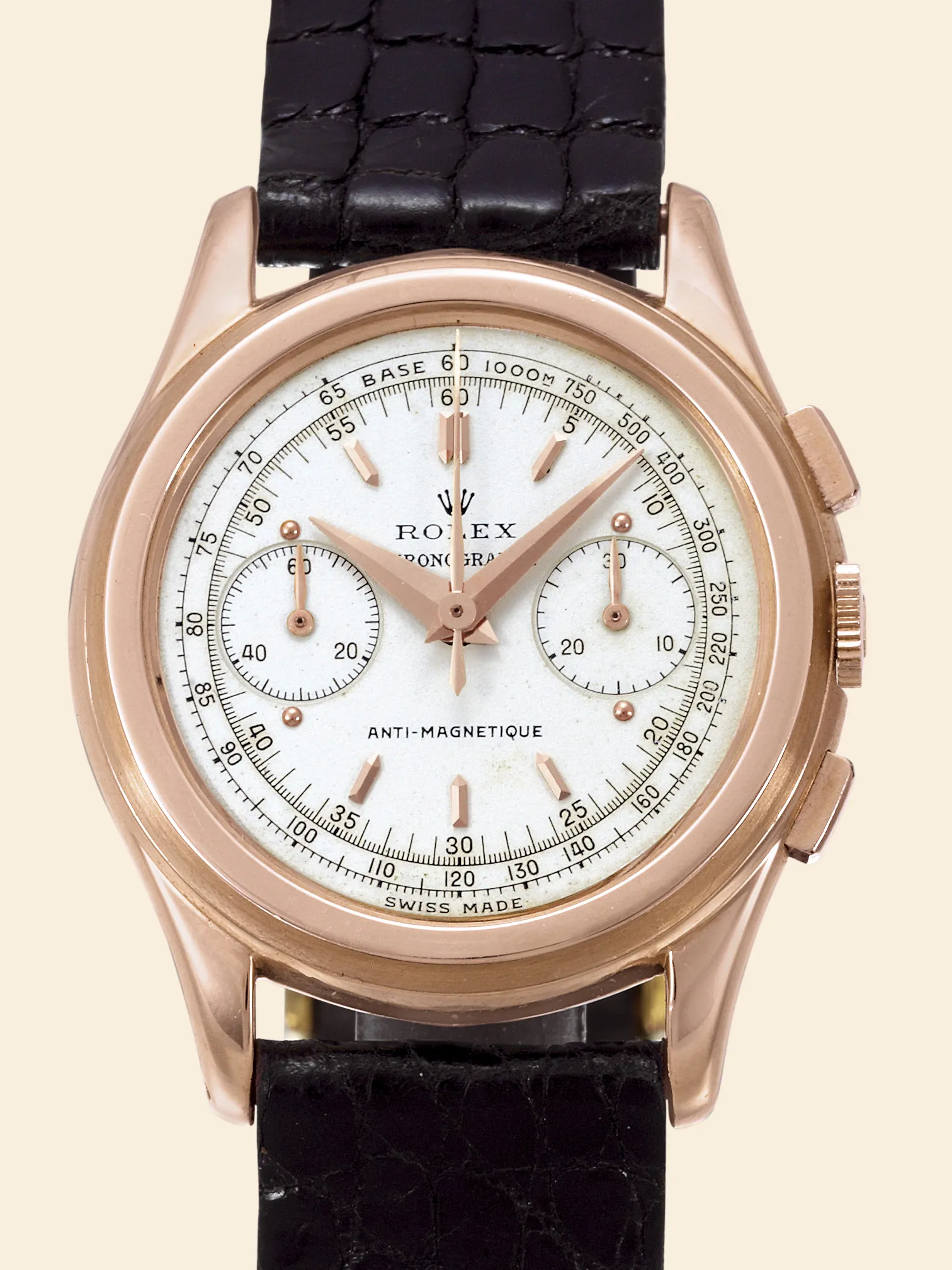 Rolex Chronograph 3055 30mm Rose gold White