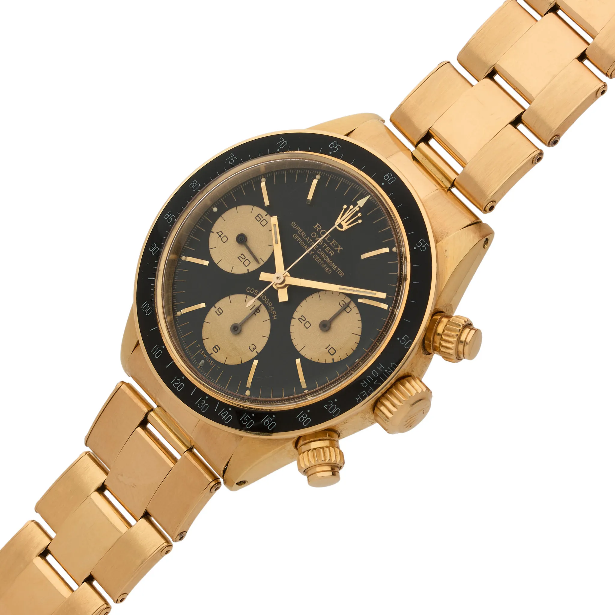 Rolex Daytona 6263/6239 37mm Yellow gold Black 1