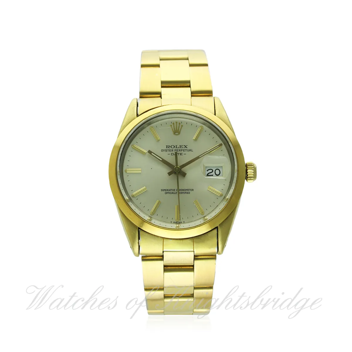 Rolex Oyster Perpetual Date 15505 35mm Yellow gold and Stainless steel Silver