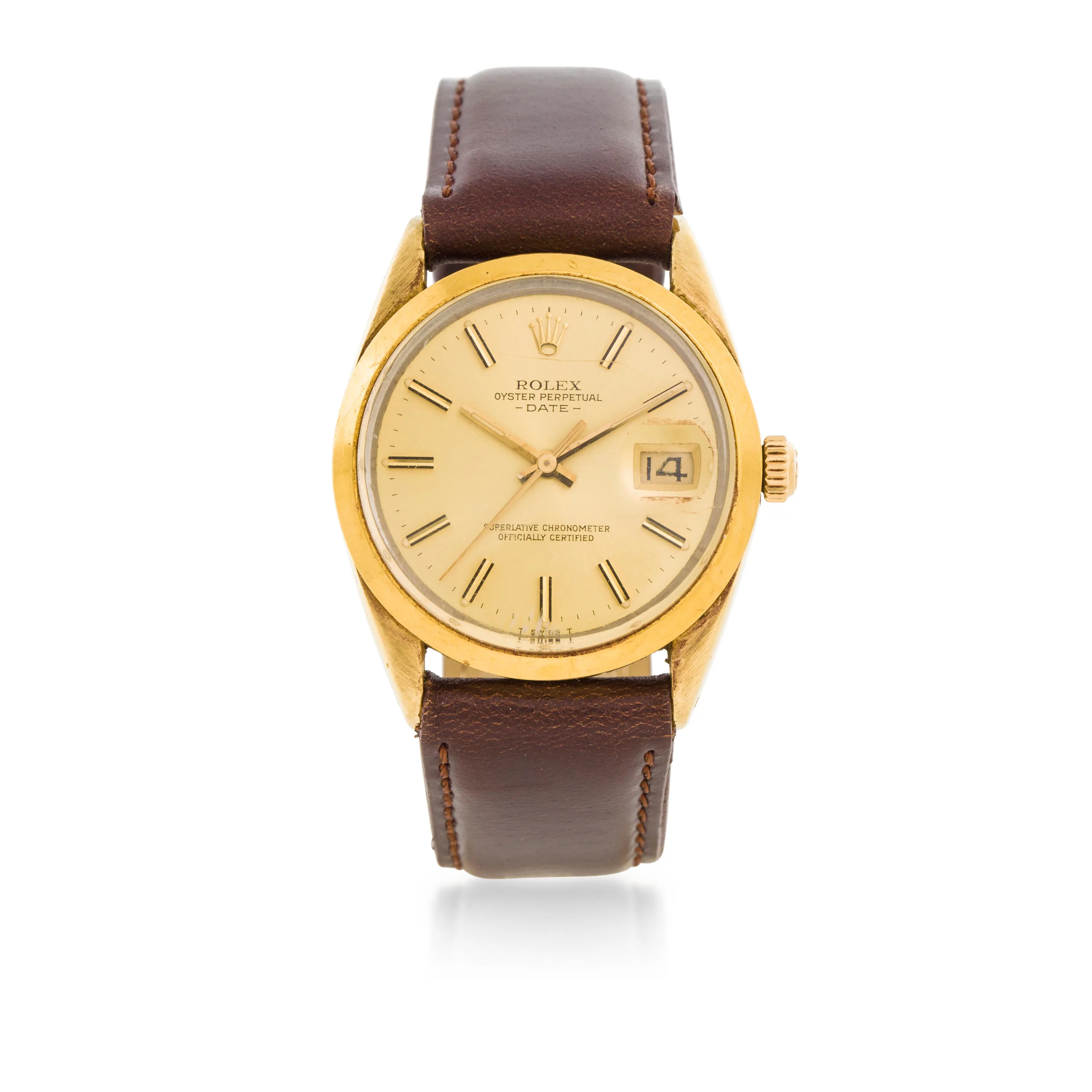 Rolex Oyster Perpetual Date 15505 34mm Stainless steel and Gold-plated Gilt