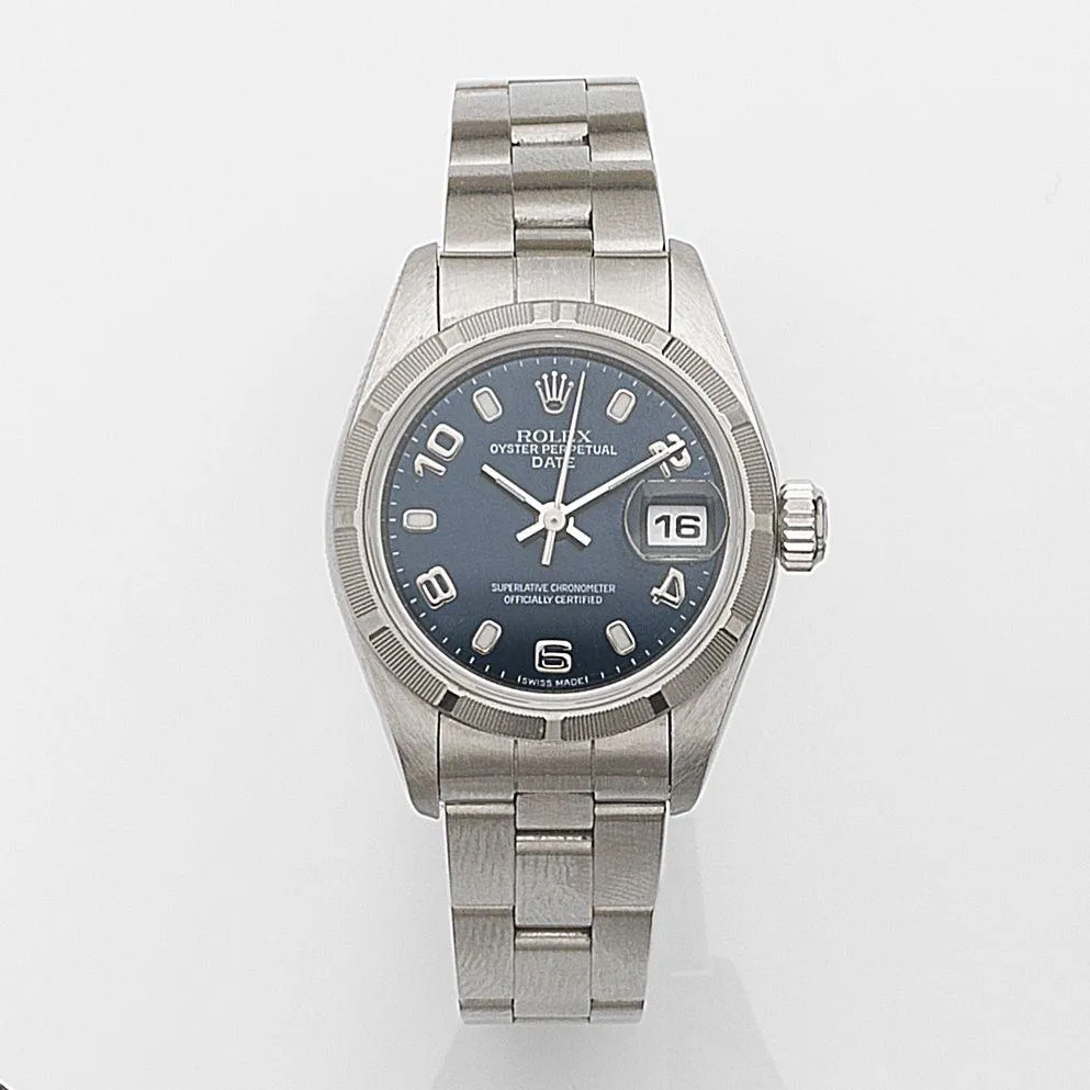 Rolex Oyster Perpetual Date 79190 26mm Stainless steel Blue