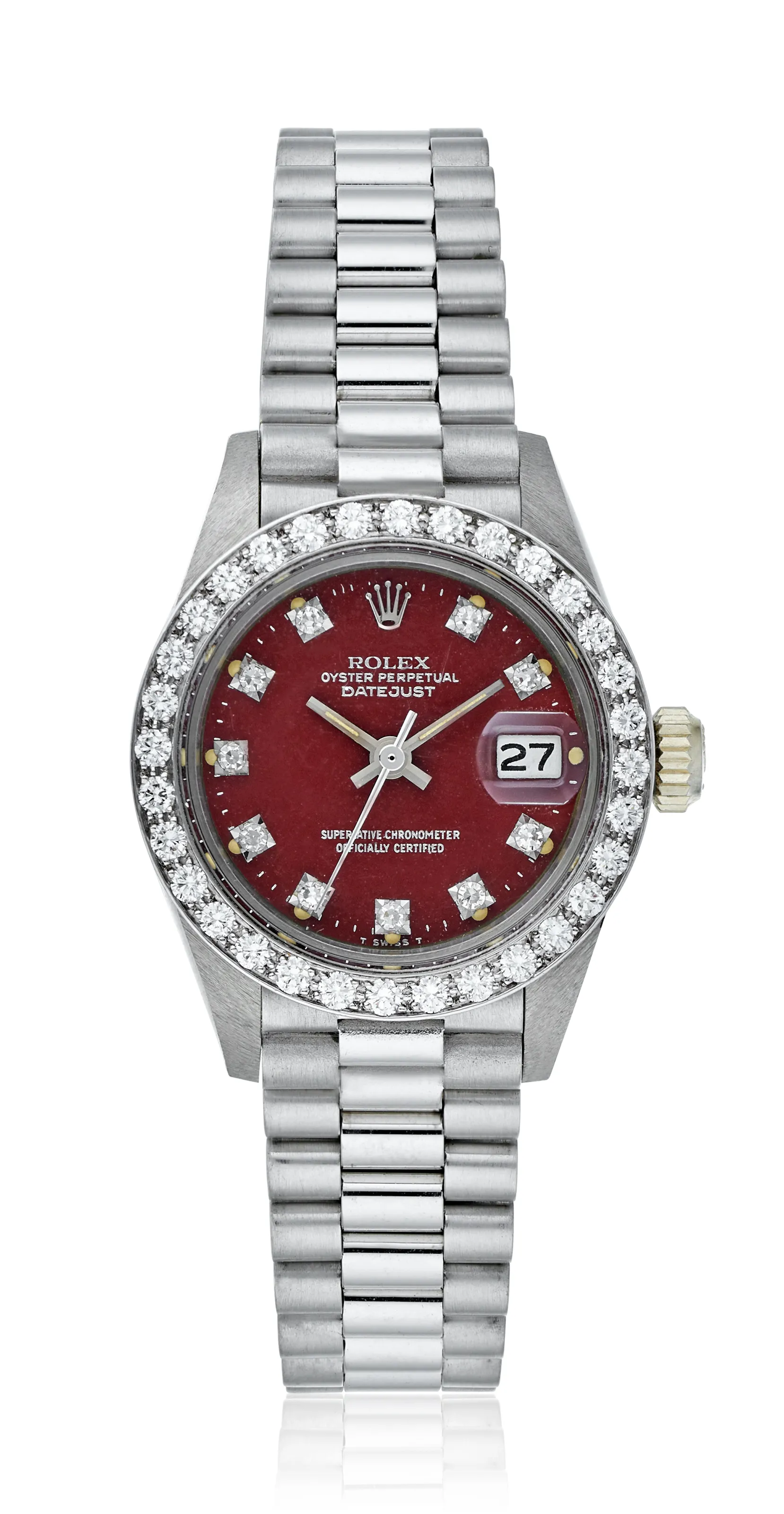 Rolex Lady-Datejust 6913 25.5mm White gold Oxblood