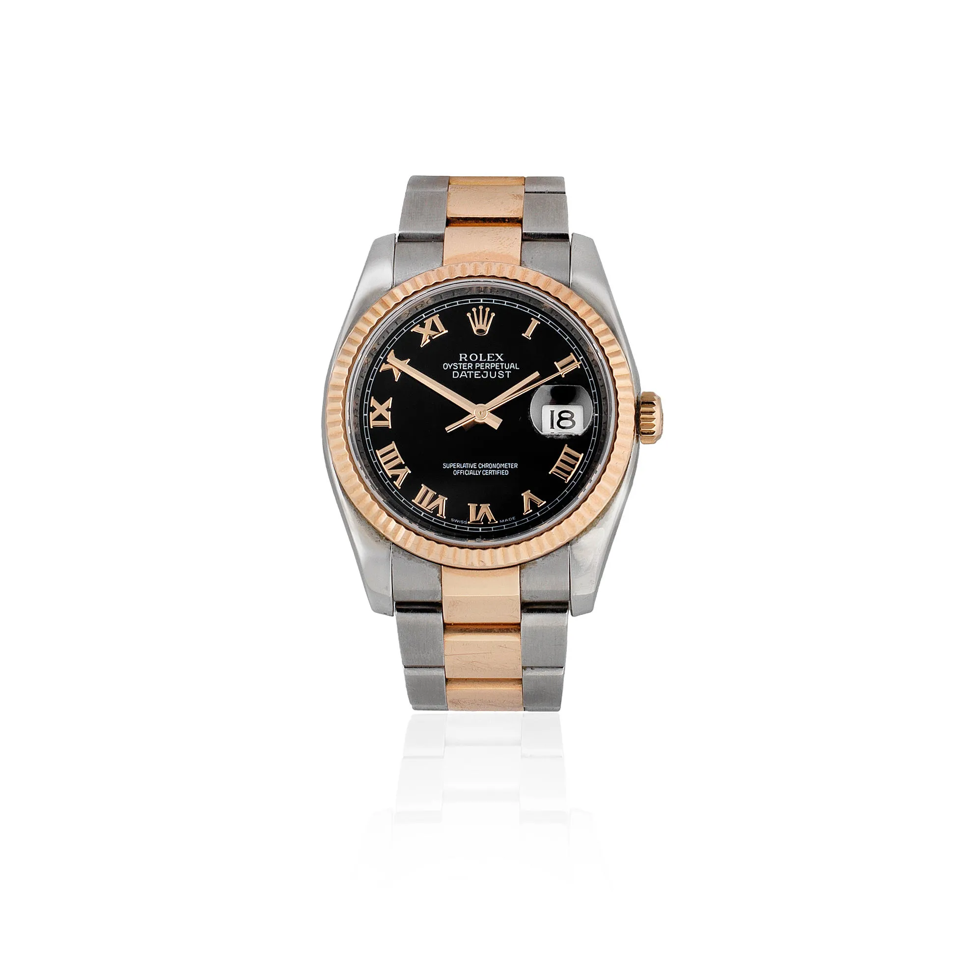 Rolex Datejust 36 116231 37mm Rose gold and Stainless steel Black