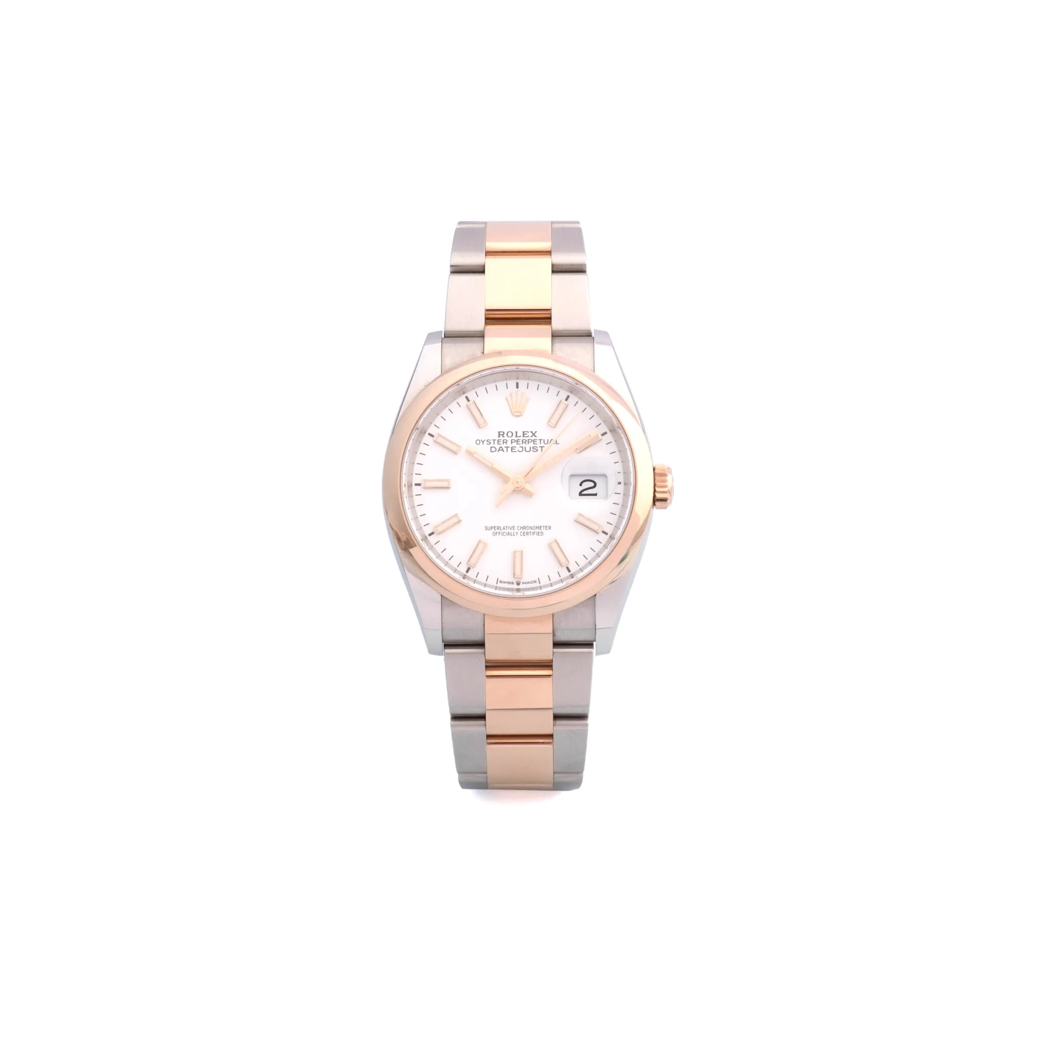 Rolex Datejust 36 126201 36mm Rose gold White