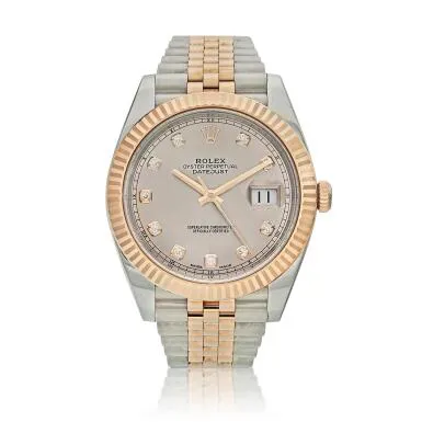 Rolex Datejust 41 126331 41mm Rose gold and Stainless steel Silver