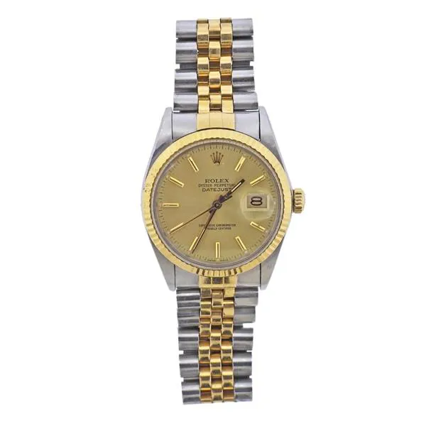 Rolex Datejust 36 16013 36mm Yellow gold and stainless steel Champagne