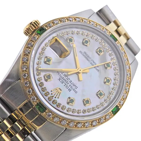 Rolex Datejust 36 16013 36mm Yellow gold and stainless steel Mother-of-pearl