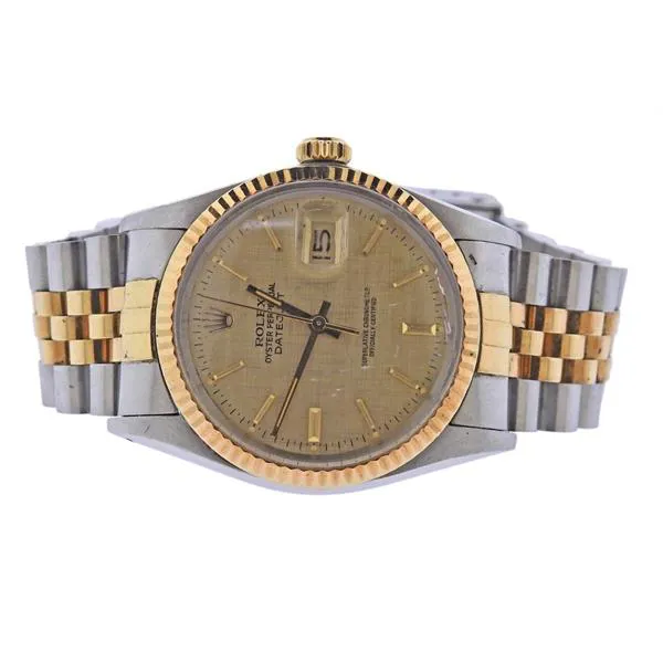 Rolex Datejust 36 16013 36mm Yellow gold and stainless steel Champagne