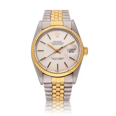 Rolex Datejust 36 16013 36mm Yellow gold and stainless steel Silver