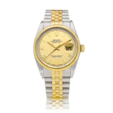 Rolex Datejust 36 16013 36mm Yellow gold and stainless steel Champagne