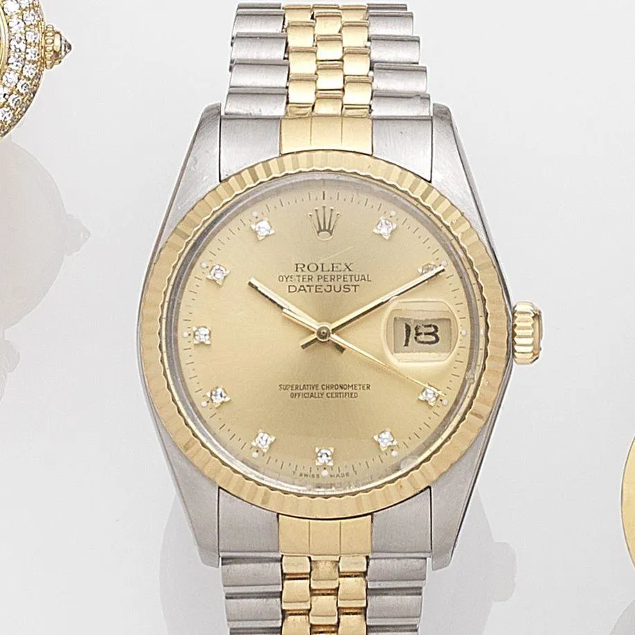 Rolex Datejust 36 16013 36mm Gold & Stainless Steel Champagne