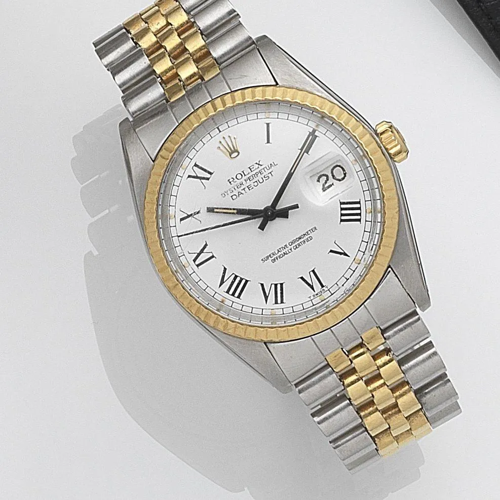 Rolex Datejust 16013 F 36mm Steel and gold White