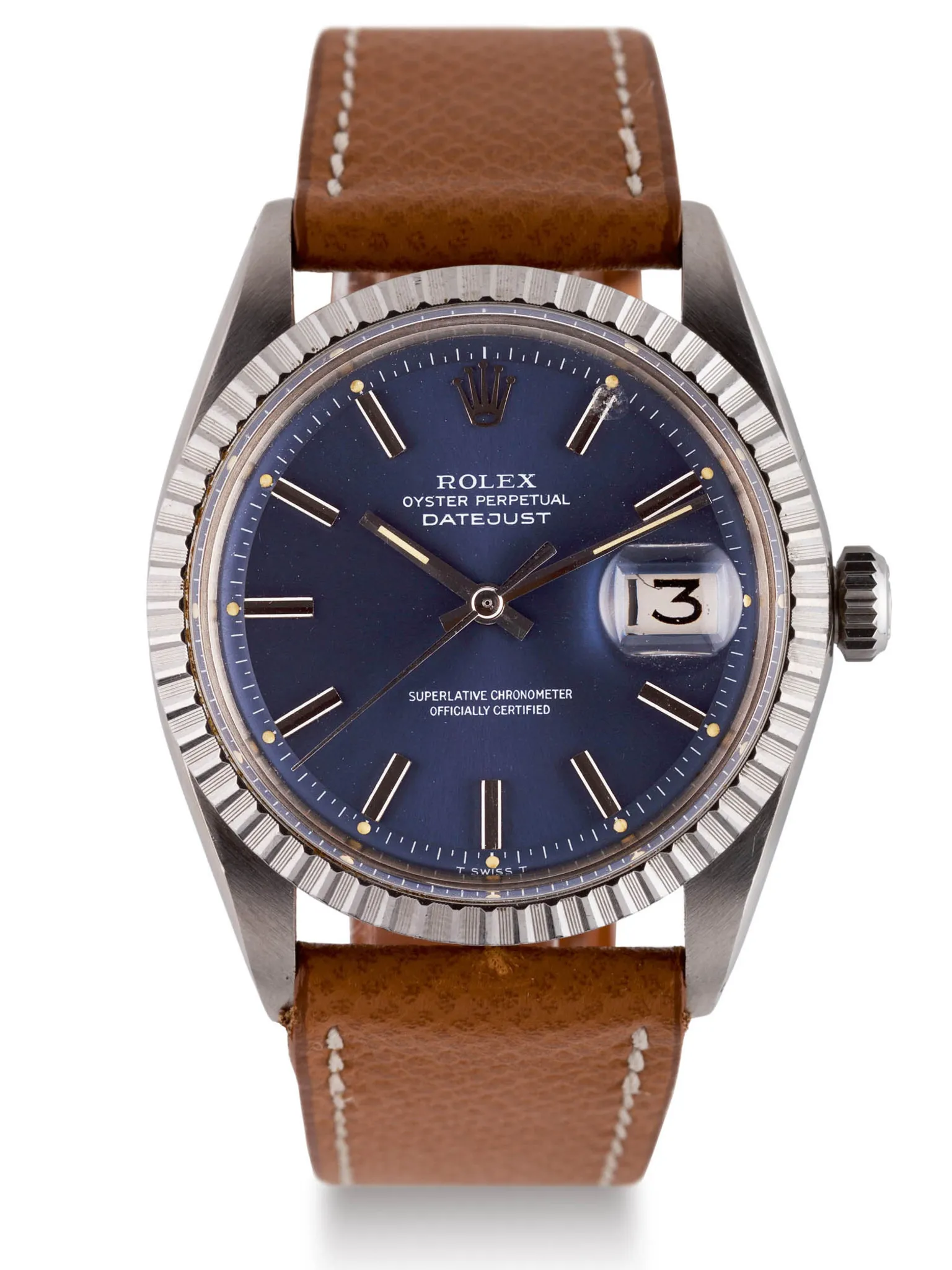 Rolex Datejust 1603 36mm Stainless steel Blue