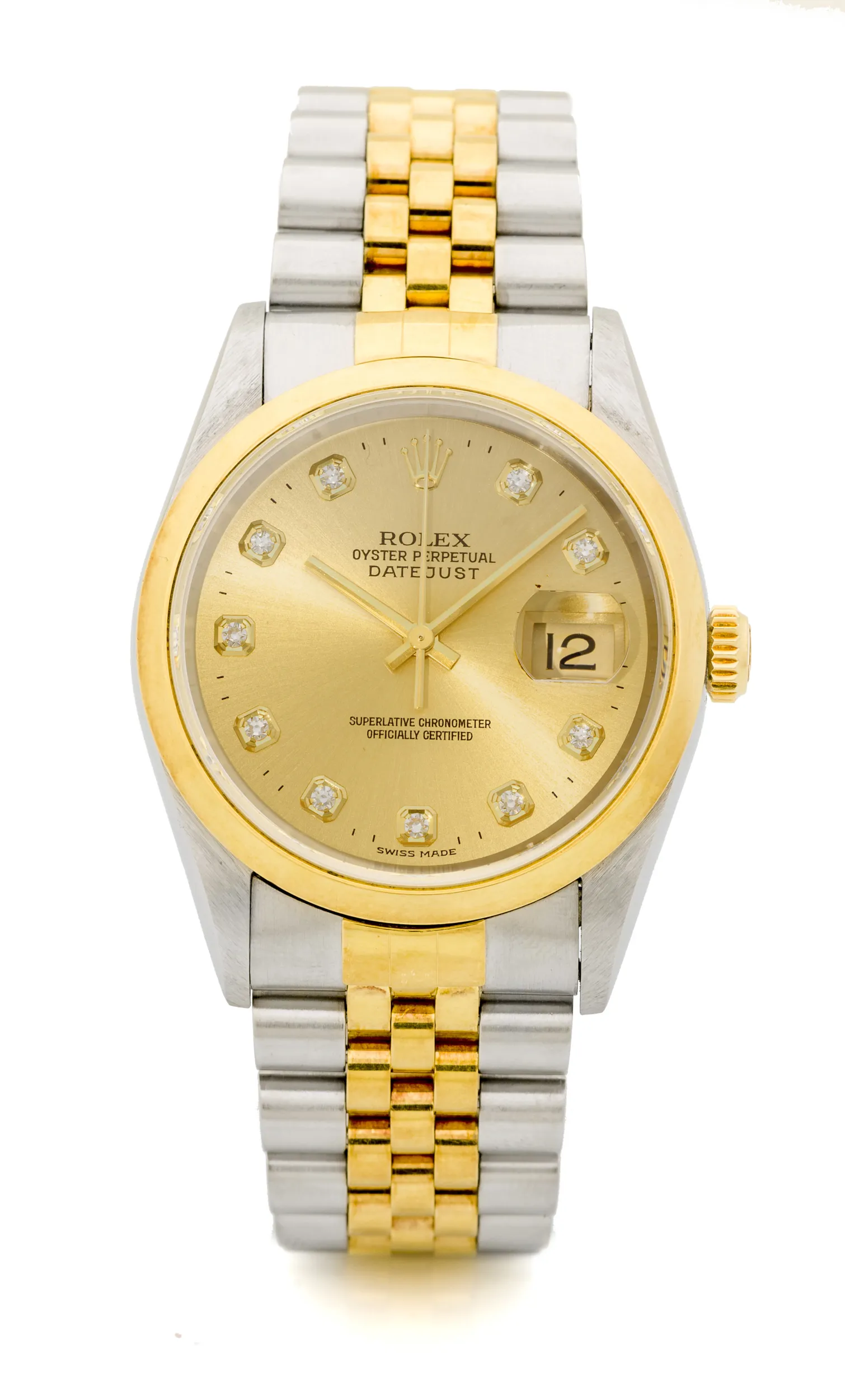 Rolex Datejust 36 16203 36mm Yellow gold and Stainless steel Champagne