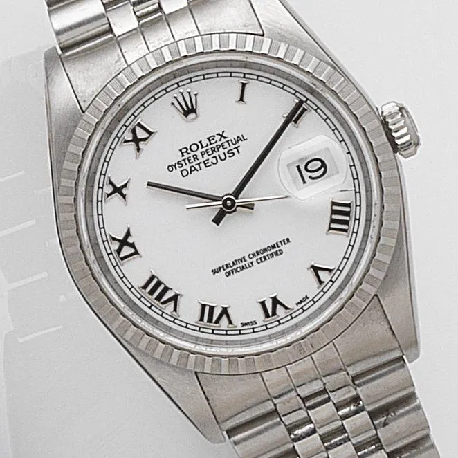 Rolex Datejust 36 16220 36mm Stainless steel White