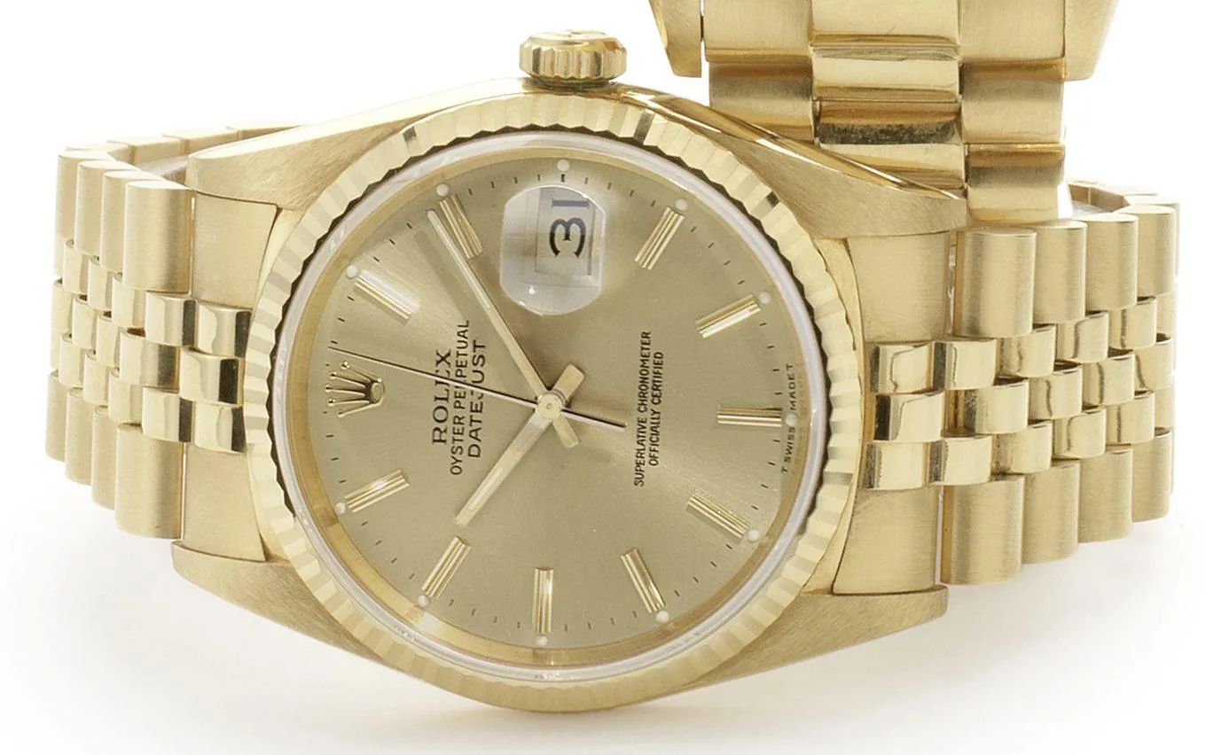 Rolex Datejust 36 16238 35mm Yellow gold Champagne