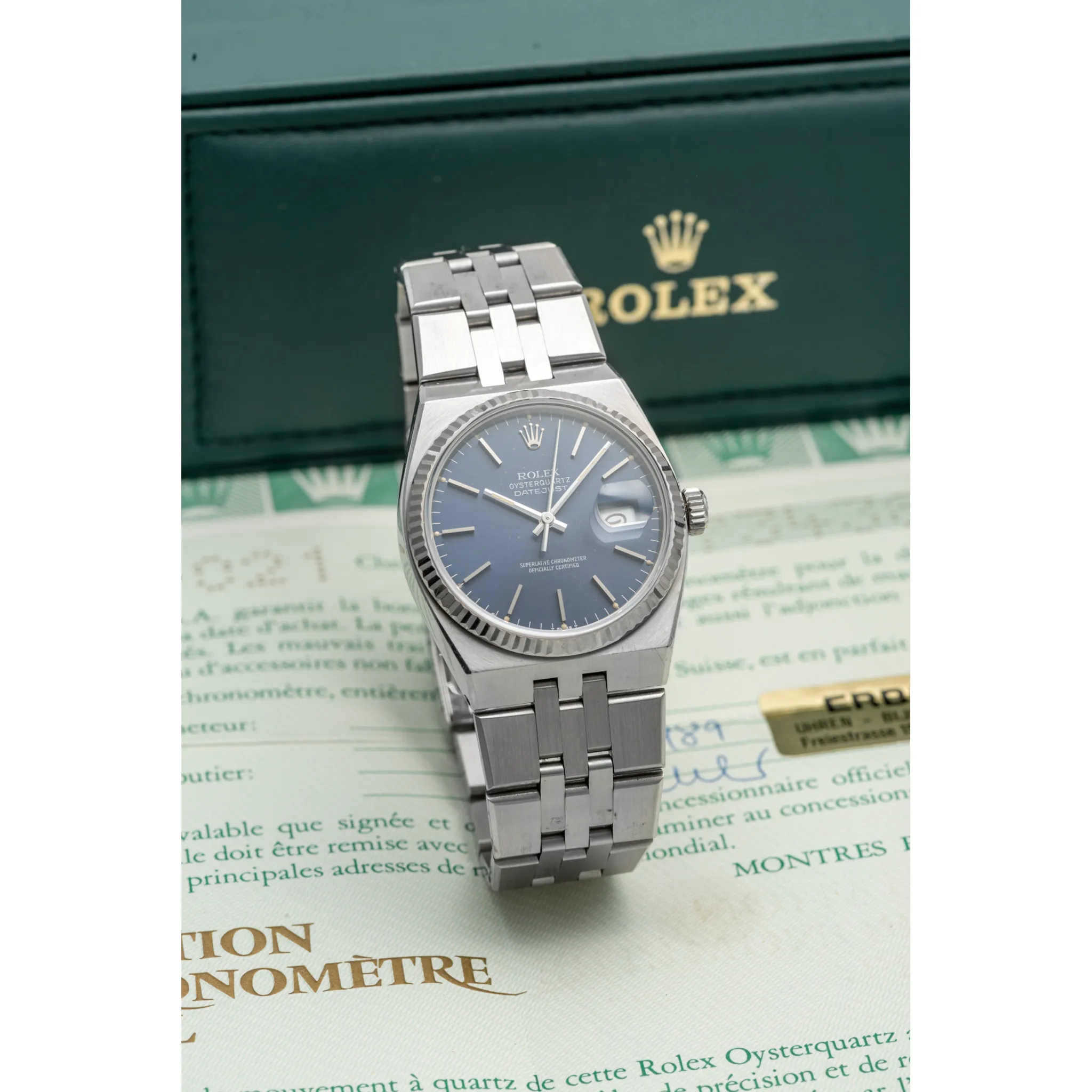 Rolex Datejust Oysterquartz 17014 36mm Stainless steel Blue