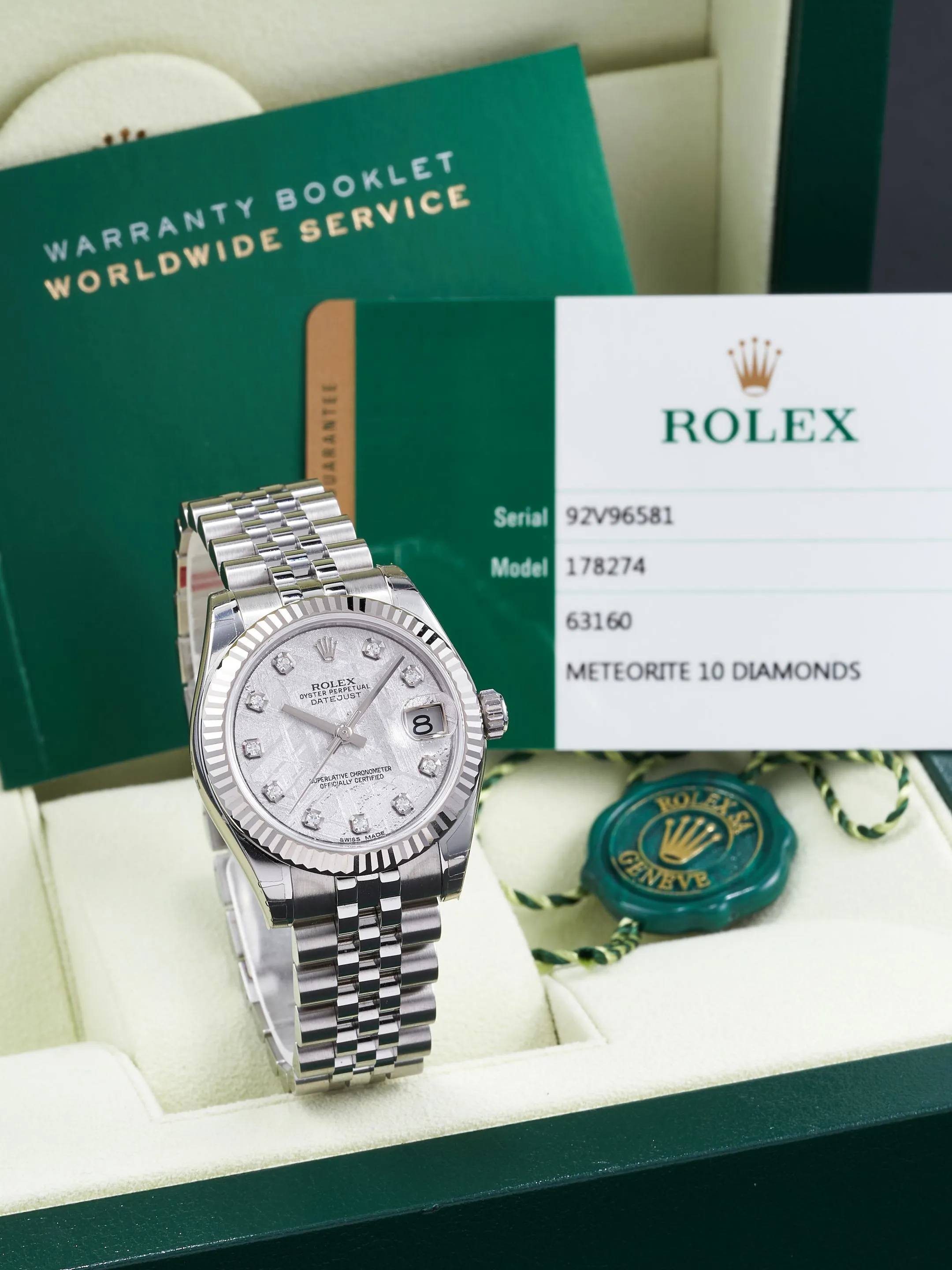 Rolex Datejust 31 178274 31mm Stainless steel White