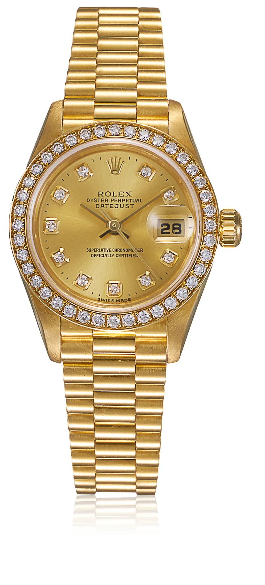 Rolex Lady-Datejust 179138 26mm Yellow gold Champagne