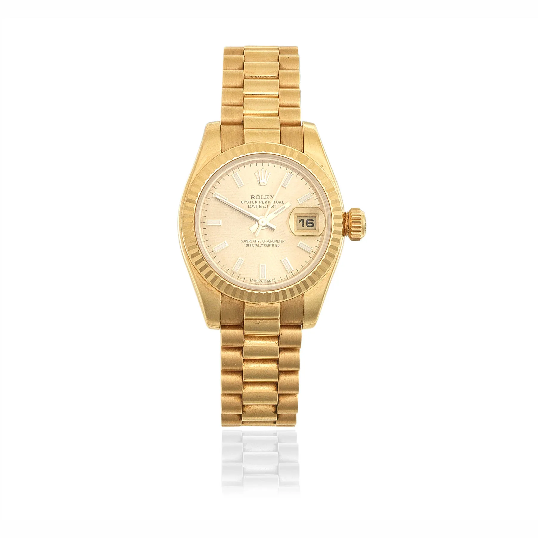 Rolex Lady-Datejust 179178 25mm Yellow gold Sunburst champagne