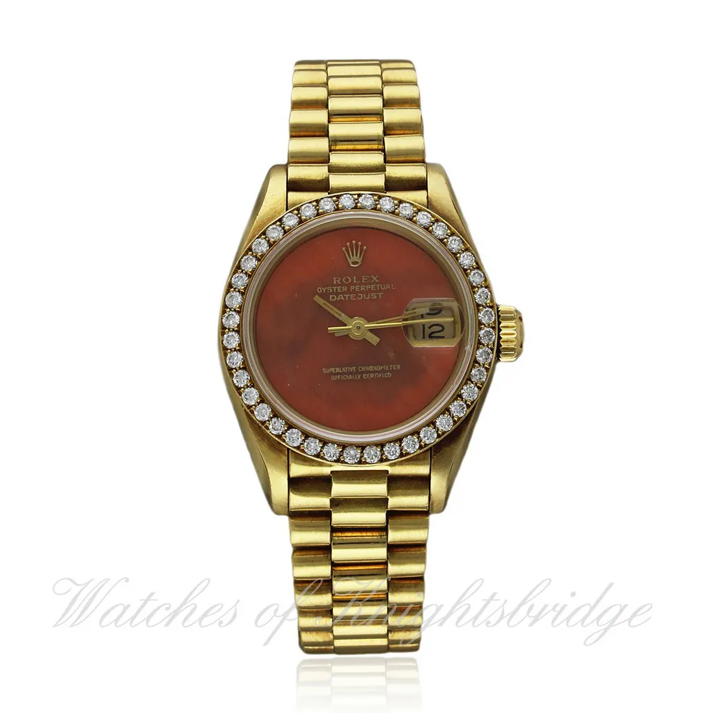 Rolex Lady-Datejust 69138 26mm Yellow gold Red