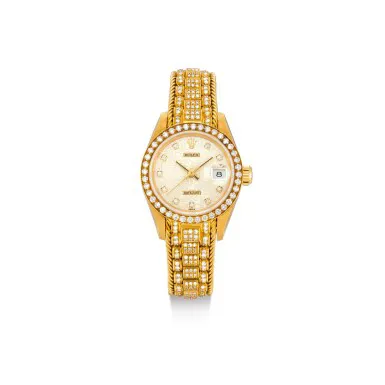 Rolex Lady-Datejust 69138 27mm Yellow gold Silver