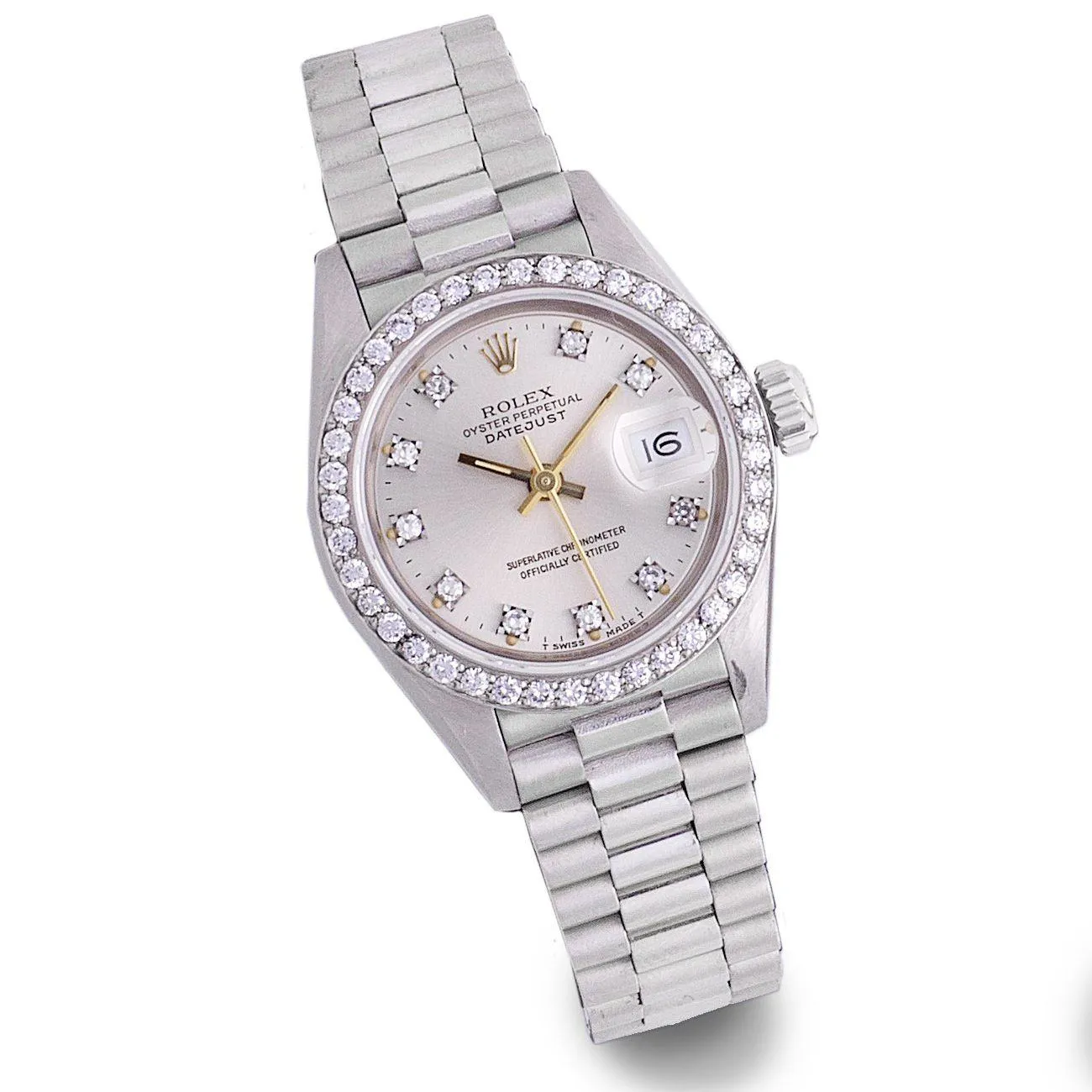 Rolex Lady-Datejust 69139 26mm White gold Silver