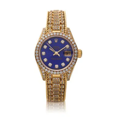 Rolex Lady-Datejust 69158 26mm Yellow gold Lapis lazuli