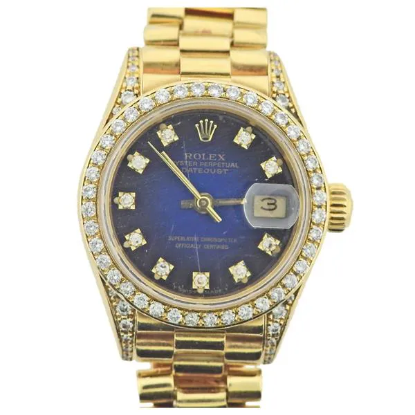 Rolex Lady-Datejust 69158 26mm Yellow gold Blue 1