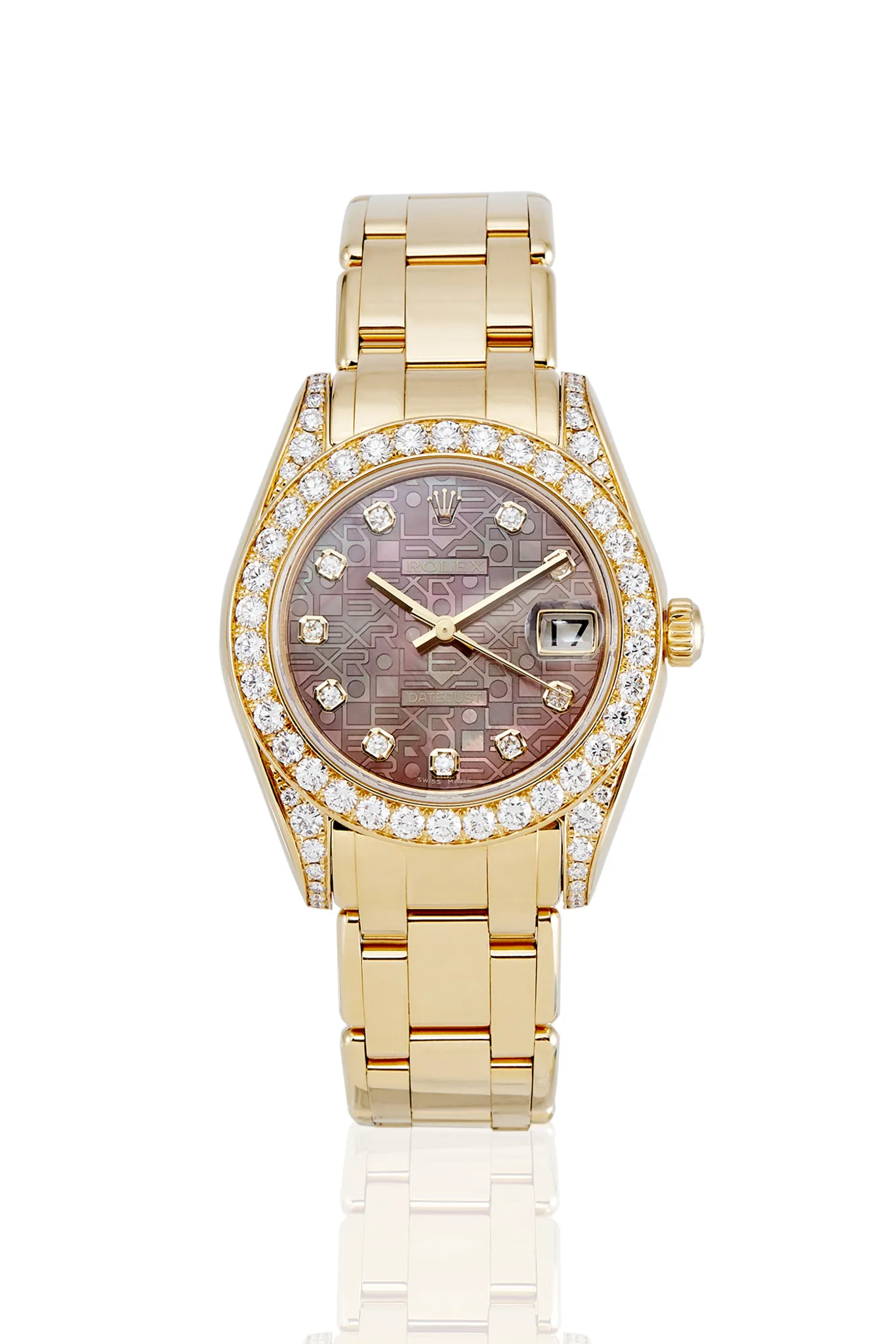 Rolex Pearlmaster 81158 33mm Yellow gold Mother-of-pearl