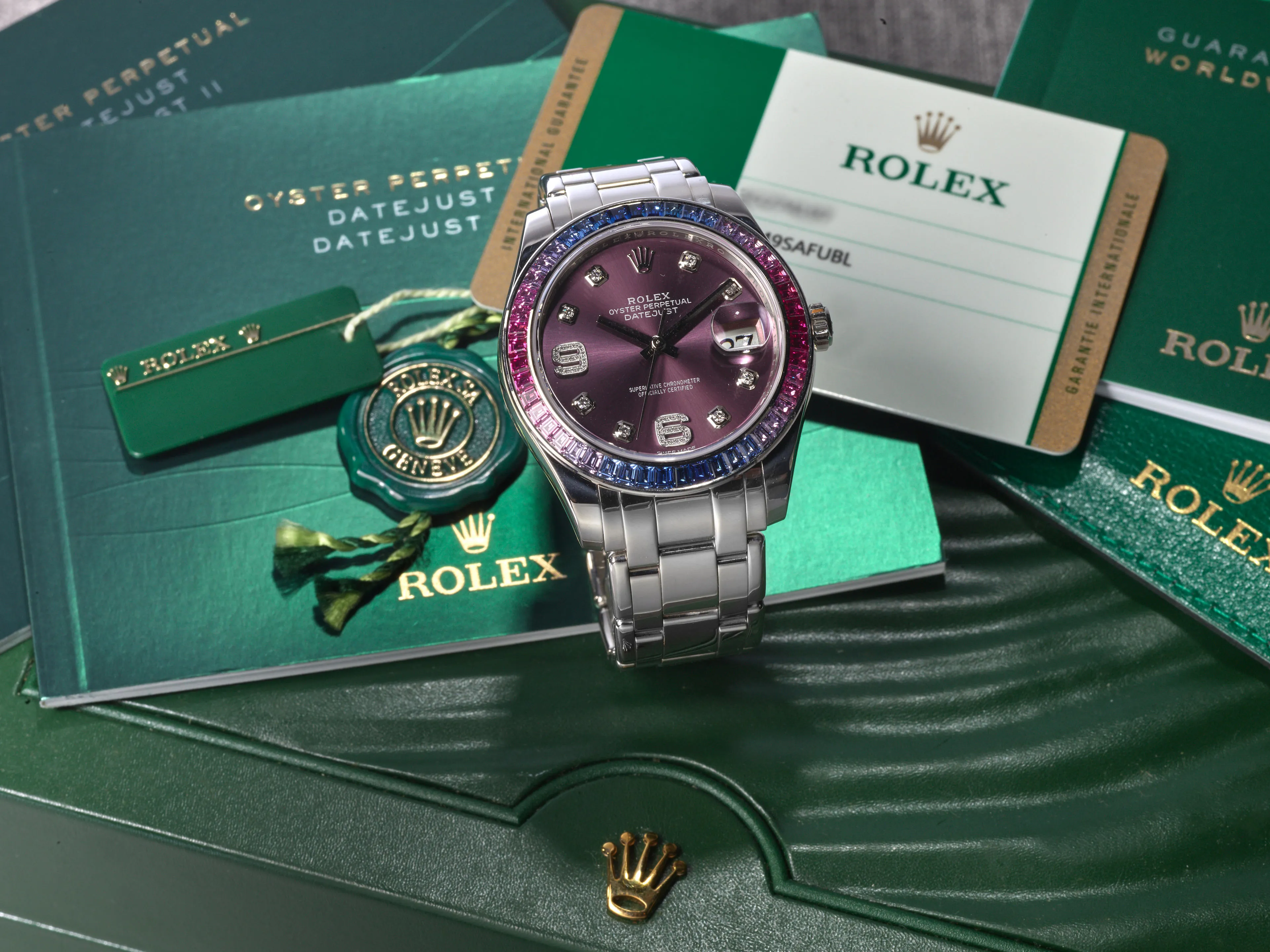 Rolex Pearlmaster 86349SAFUBL 39mm White gold Purple