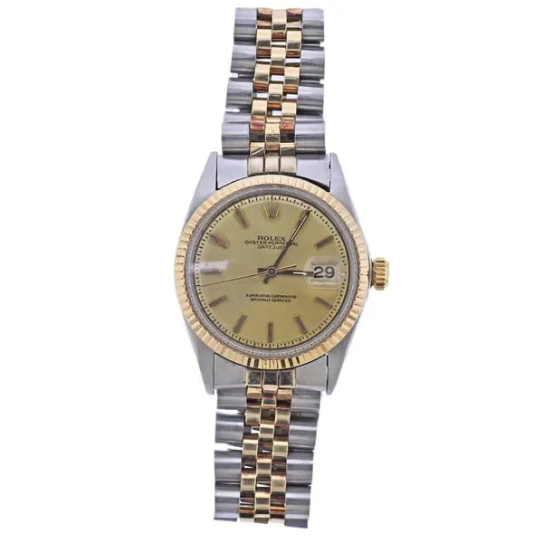 Rolex Datejust 1603 36mm Yellow gold and stainless steel Champagne