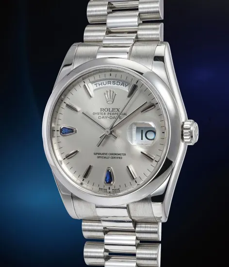 Rolex Day-Date 36 118206 36mm Platinum Silver