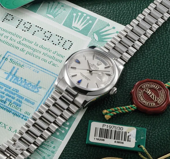 Rolex Day-Date 36 118206 36mm Platinum Silver 1