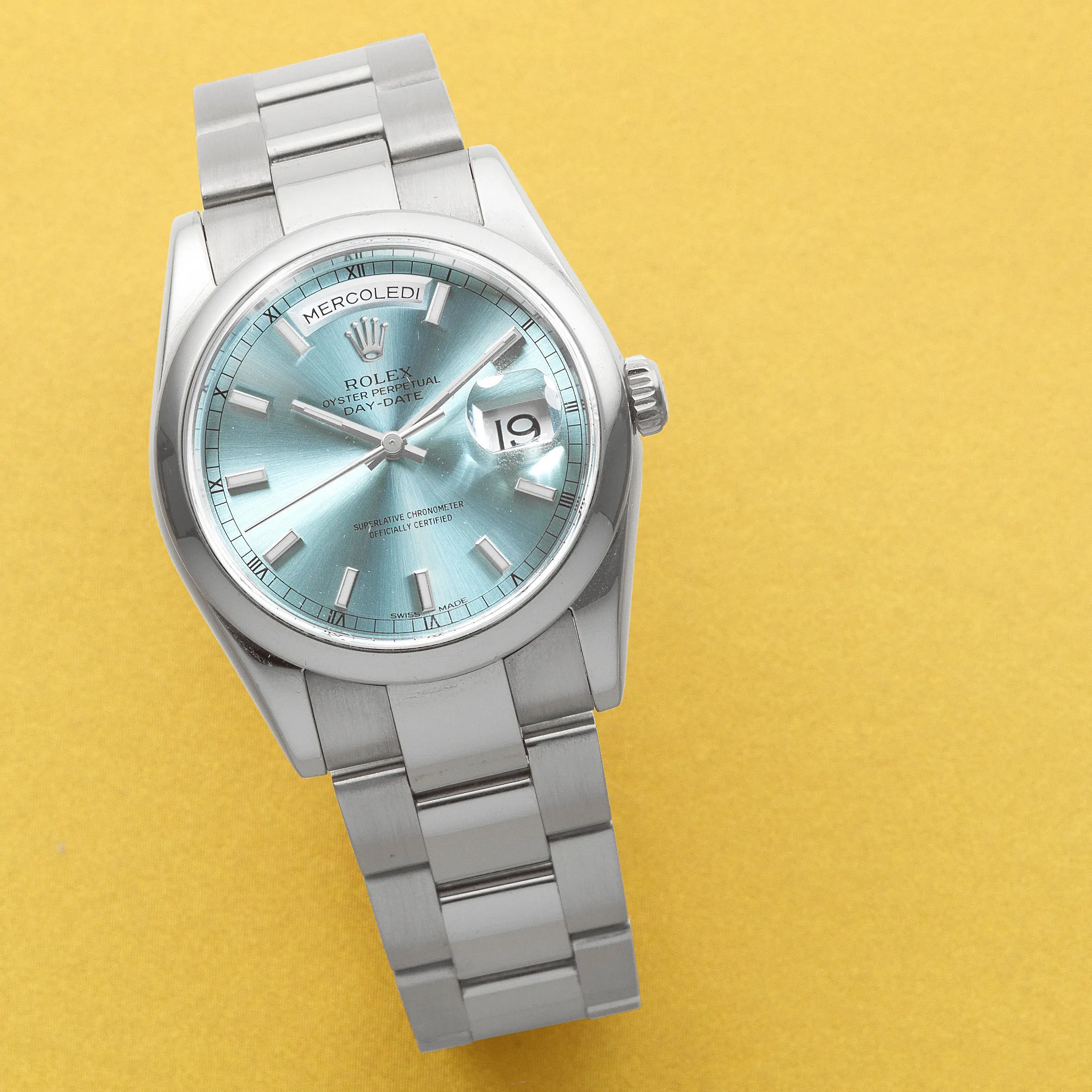 Rolex Day-Date 36 118209 39mm White gold Turquoise