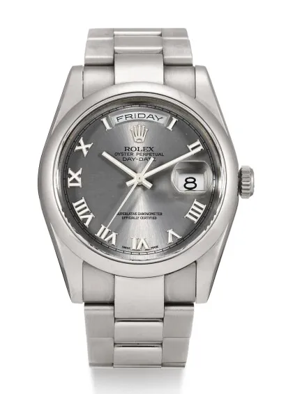 Rolex Day-Date 36 118209 36mm White gold Silver