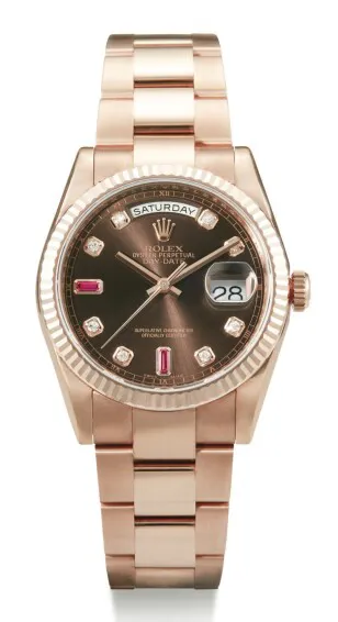 Rolex Day-Date 36 118235 36mm Rose gold Brown