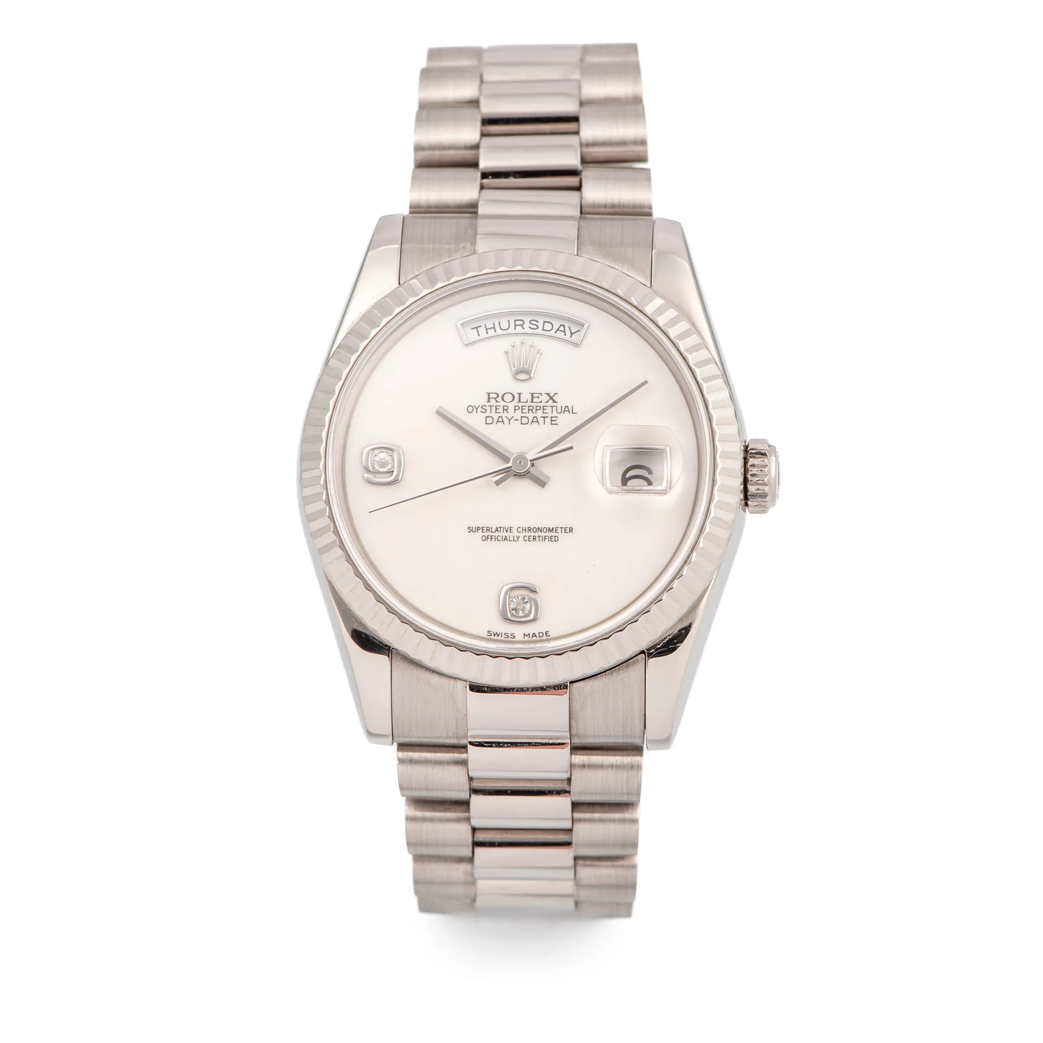 Rolex Day-Date 36 118239 36mm Agatha White