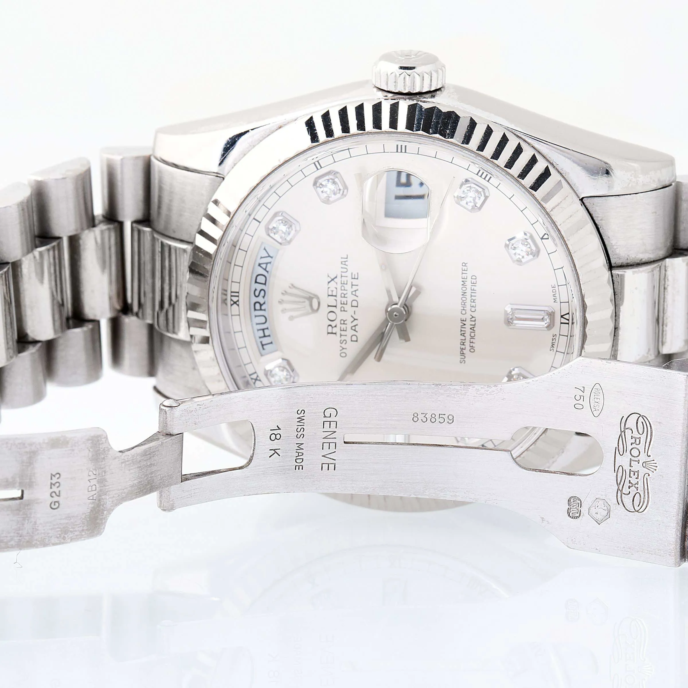 Rolex Day-Date 36 118239 36mm White gold Silver 5