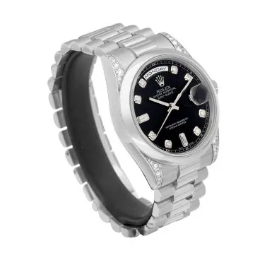 Rolex Day-Date 36 118296 36mm Platinum Black 2