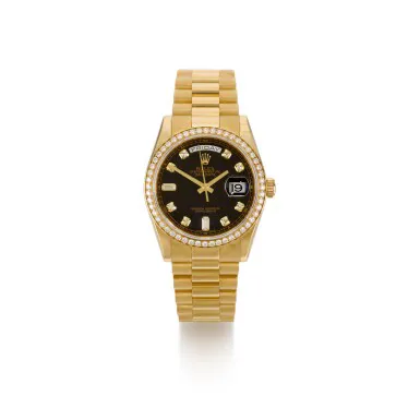 Rolex Day-Date 36 118348 36mm Yellow gold Black