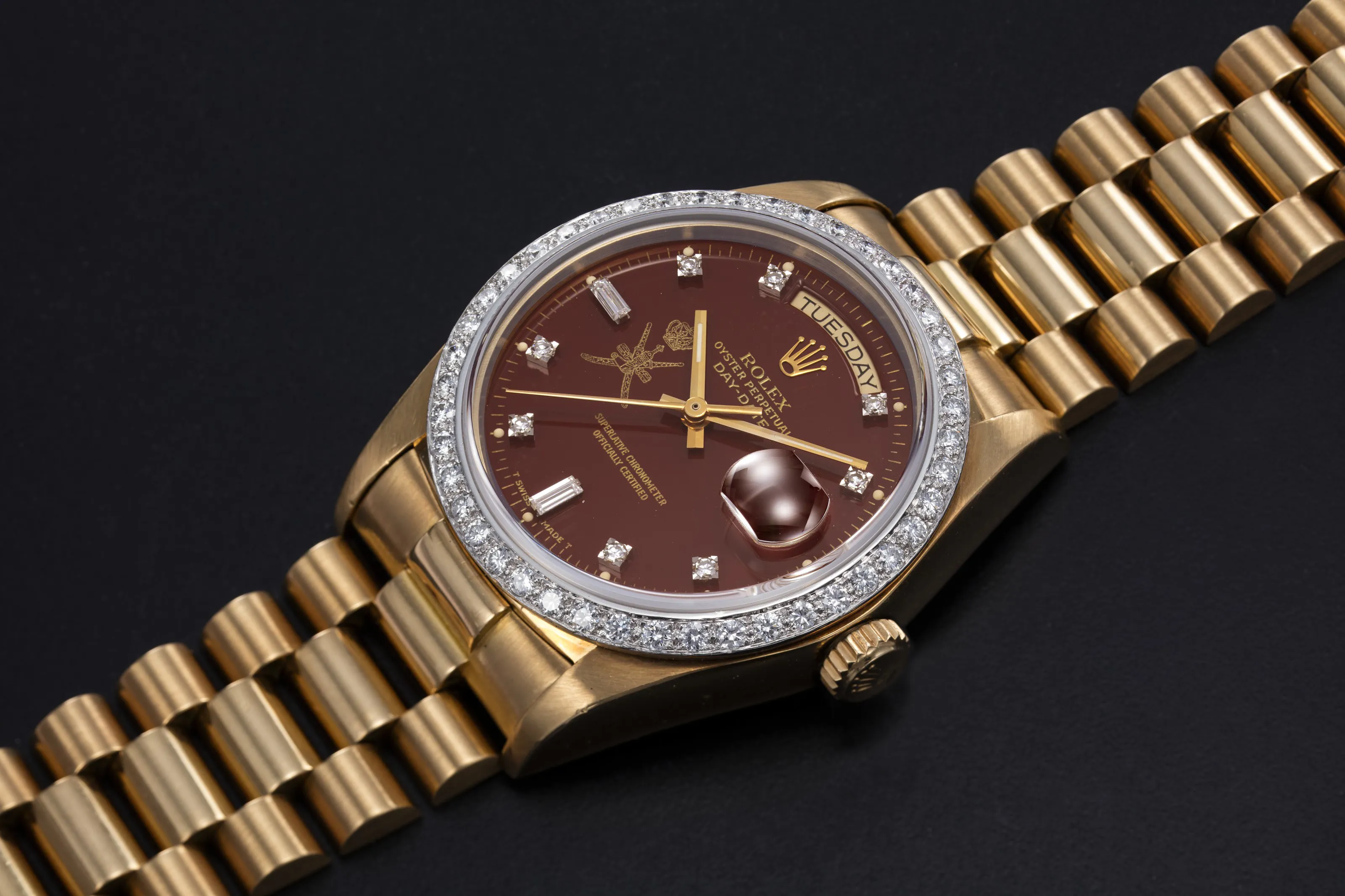 Rolex Day-Date 36 18048 36.2mm Yellow gold Burgundy