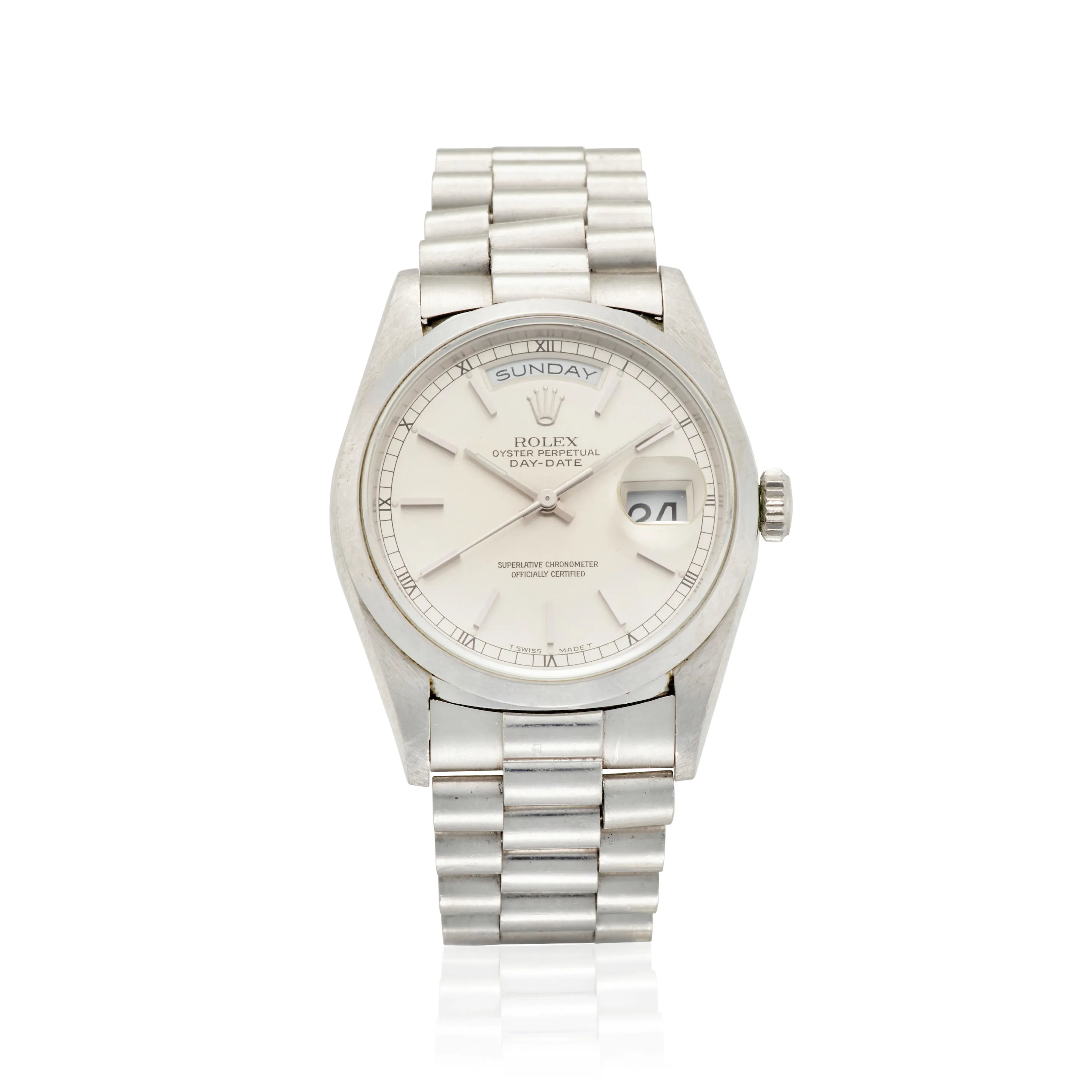 Rolex Day-Date 36 18206 36mm Platinum Silver