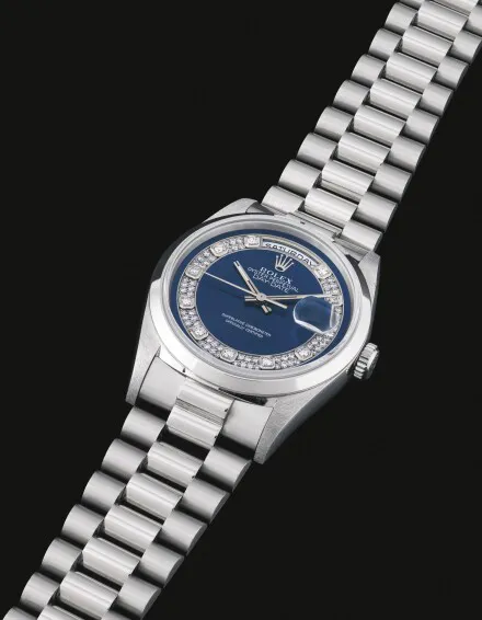 Rolex Day-Date 36 18206 36mm Platinum Blue