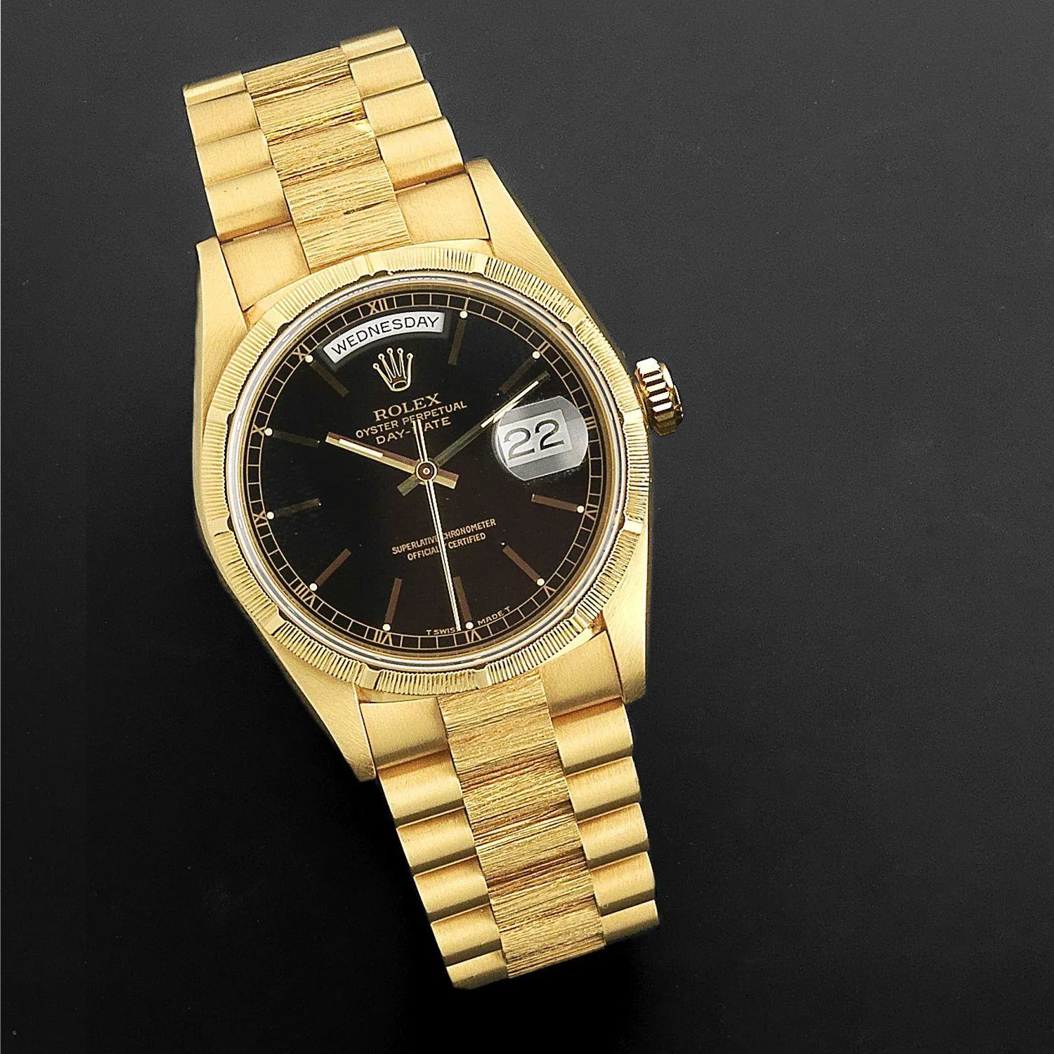 Rolex Day-Date 36 18248 36mm Yellow gold Black