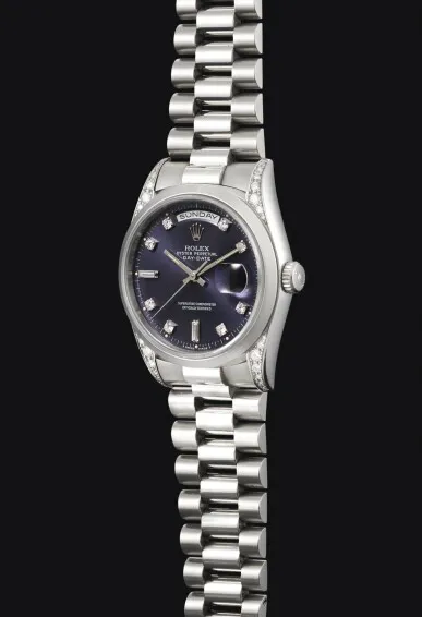 Rolex Day-Date 36 18296 36mm Platinum Black