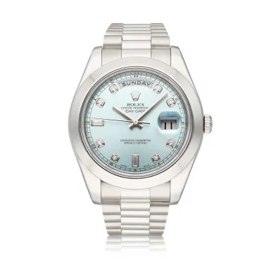 Rolex Day-Date II 218206 41mm Platinum Blue