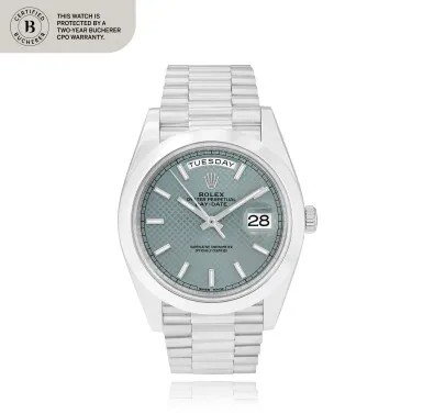 Rolex Day-Date 40 228206 40mm Platinum Ice blue