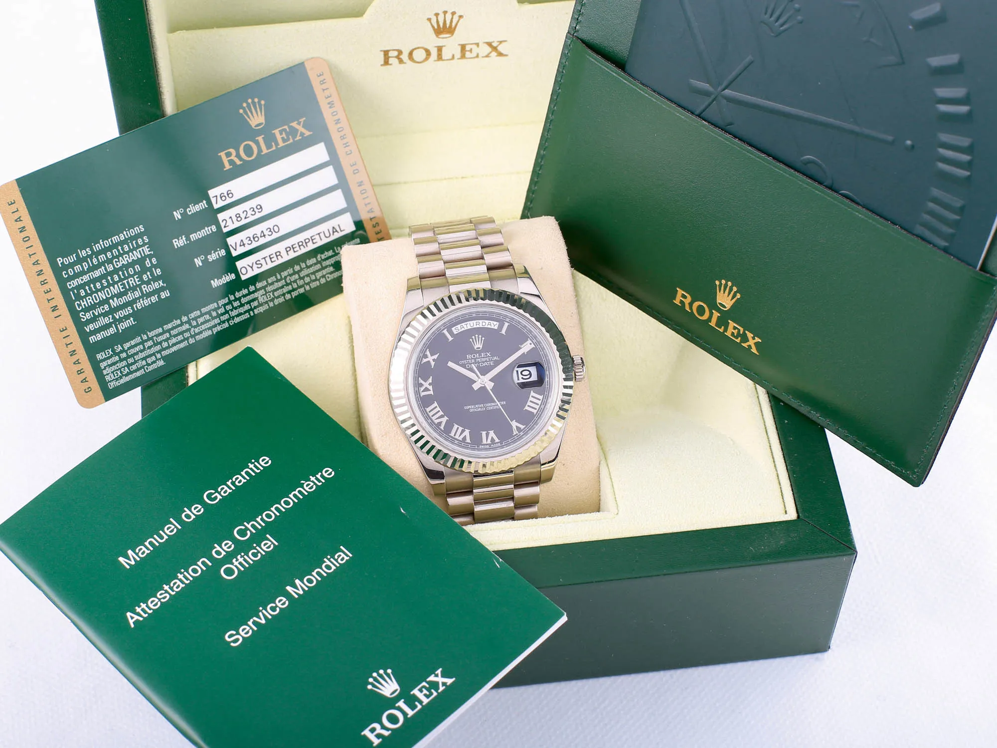 Rolex Day-Date 40 228239 40mm White gold Black 2